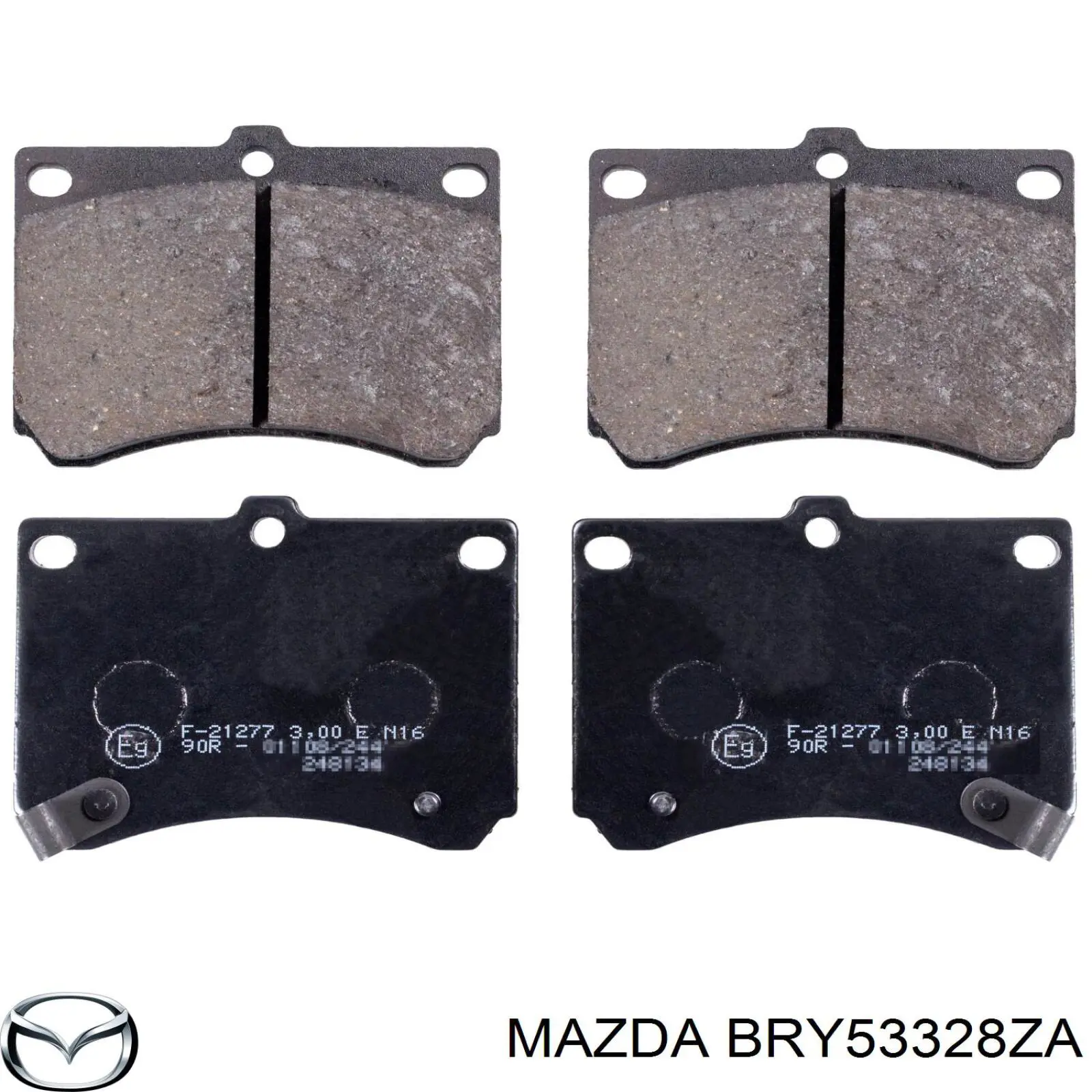 Передние тормозные колодки BRY53328ZA Mazda