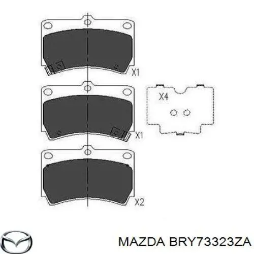 Купить BRY73323ZA Mazda Колодки тормозные