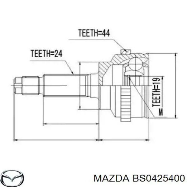 BS0425400 Mazda Наружная граната