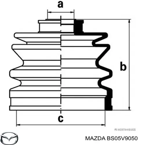 Пыльник ШРУСа наружный BS05V9050 Mazda