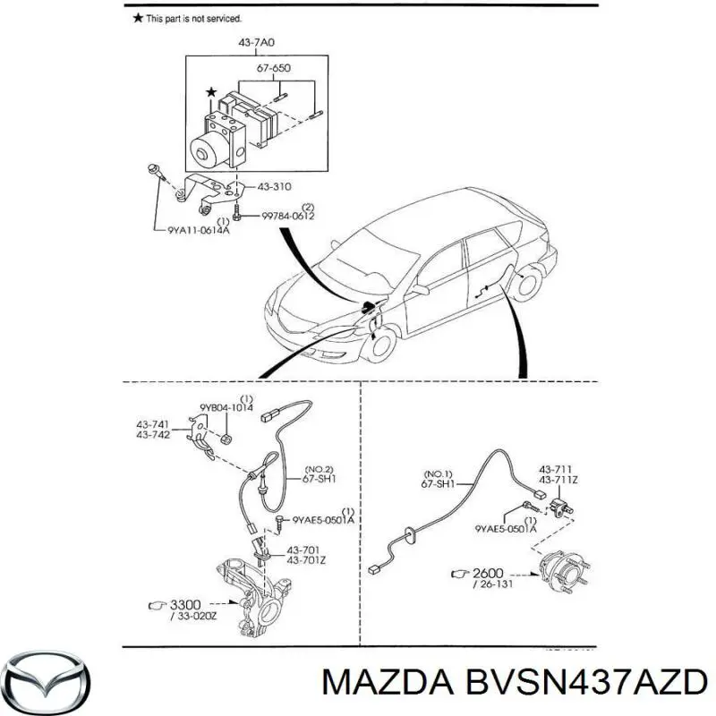 Гидроблок АБС Mazda BVSN437AZD цена, от 63.35 USD