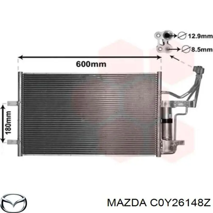 Радиатор кондиционера C0Y26148Z Mazda