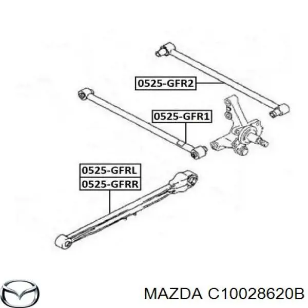 Купить C10028620B Mazda Нижний рычаг задней подвески