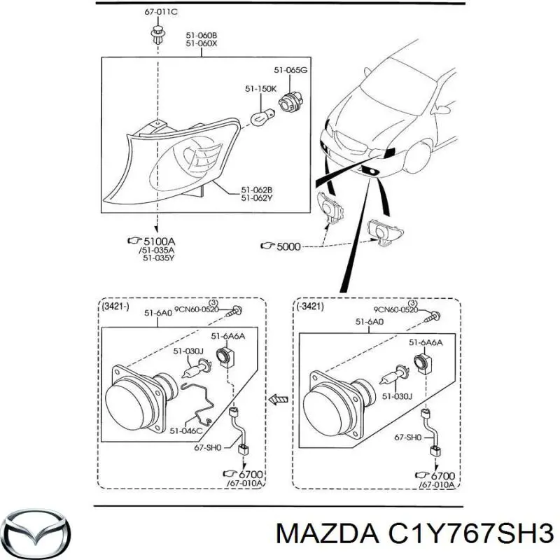  Mazda C1Y767SH3 цена, от 6.46 USD