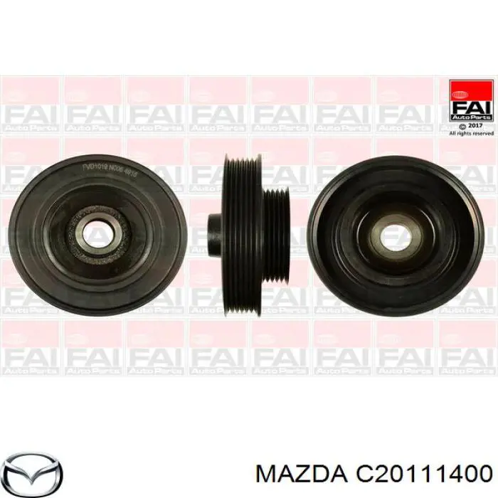 Купить C20111400 Mazda Шкив-демпфер коленвала