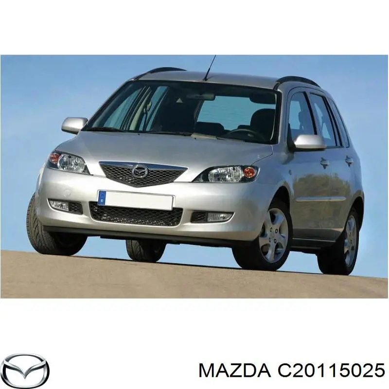 C20115025 Mazda диффузор радиатора охлаждения, в сборе с мотором и крыльчаткой