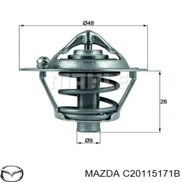 Термостат в сборе Ford 1867915