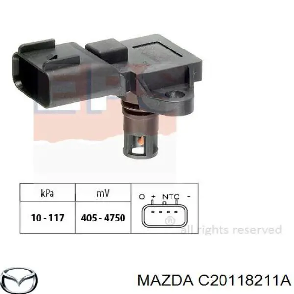 Датчик давления во впускном коллекторе, MAP C20118211A Mazda