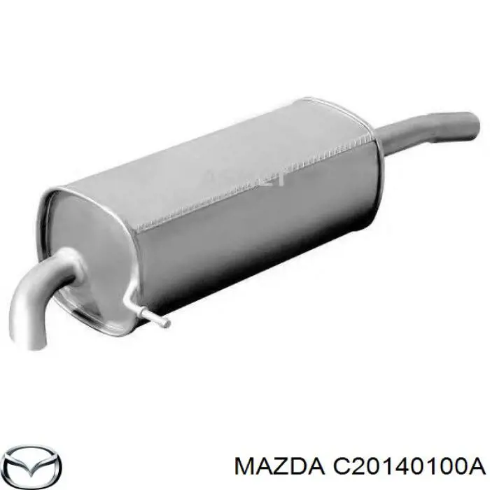C201-40-100A Mazda глушитель, задняя часть