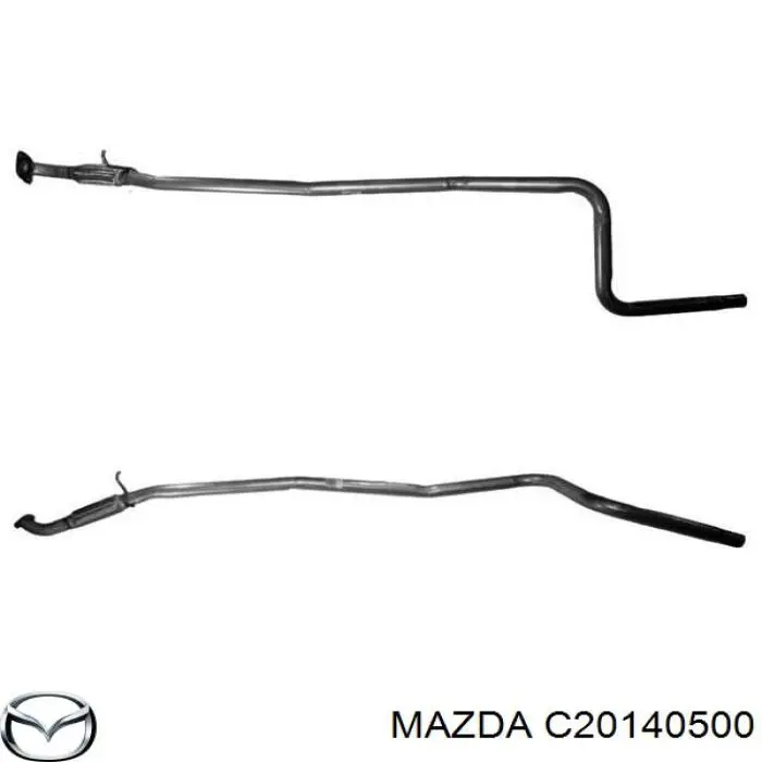 Труба приемная (штаны) глушителя передняя на Mazda 2 DY