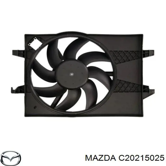 C20215025 Mazda диффузор радиатора охлаждения, в сборе с мотором и крыльчаткой