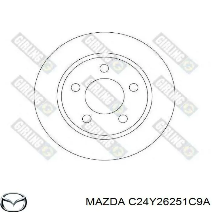 C24Y26251C9A Mazda диск тормозной задний