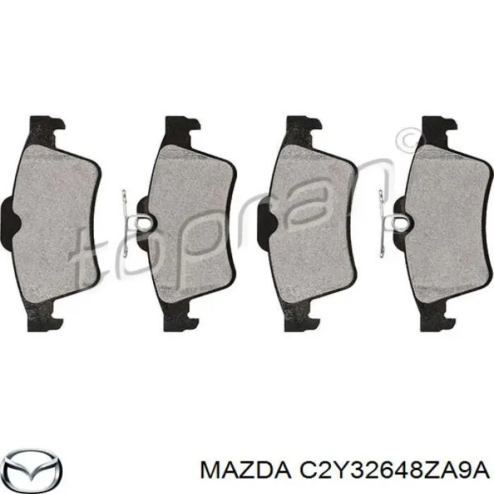 Купить C2Y32648ZA9A Mazda Колодки тормозные задние, дисковые