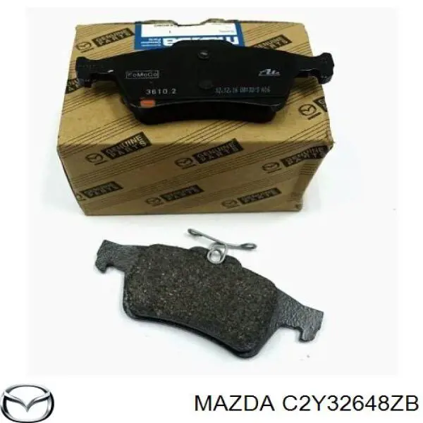 Купить C2Y32648ZB Mazda Колодки тормозные задние, дисковые