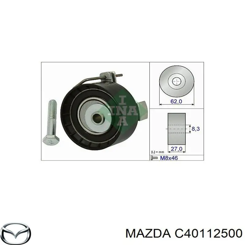 Натяжной ролик ремня ГРМ Mazda C40112500 цена, от 26.96 USD