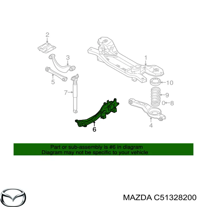 Цапфа поворотная правая Mazda C51328200 цена, от 76.01 USD