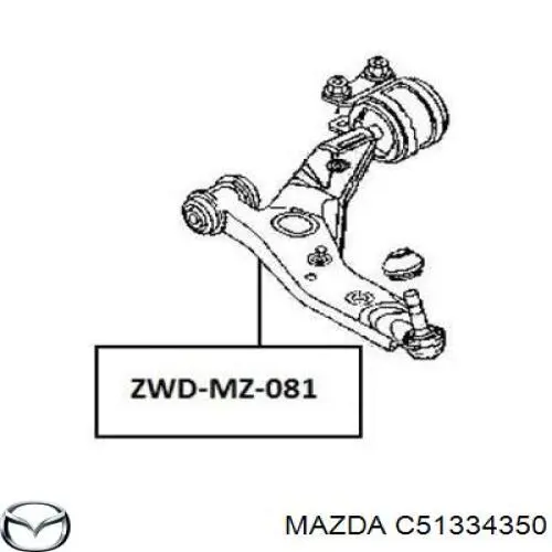 Левый рычаг передней нижней подвески Mazda C51334350 цена, от 83.00 USD