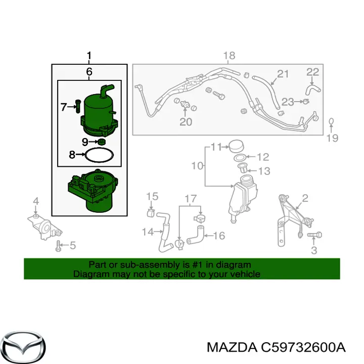 C59732600A Mazda ГУР руля