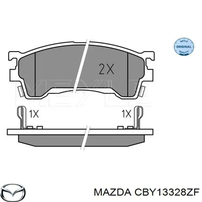 CBY13328ZF Mazda колодки тормозные передние дисковые