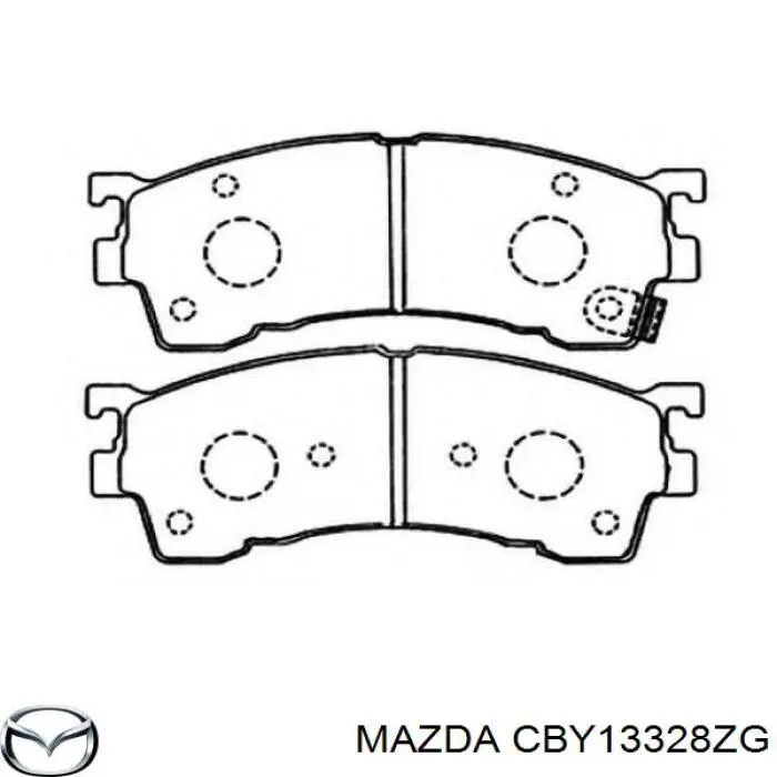 Передние тормозные колодки CBY13328ZG Mazda