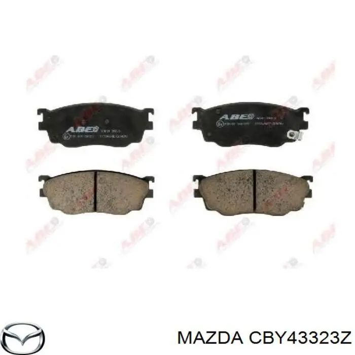 CBY43323Z Mazda колодки тормозные передние дисковые
