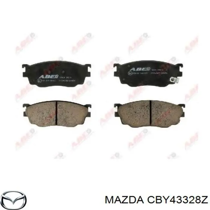 CBY43328Z Mazda колодки тормозные передние дисковые