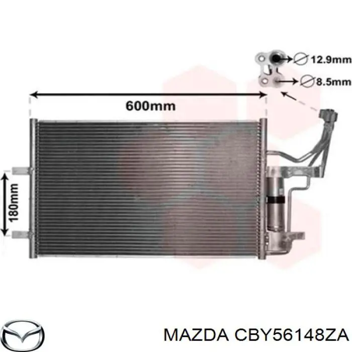 Радиатор кондиционера CBY56148ZA Mazda