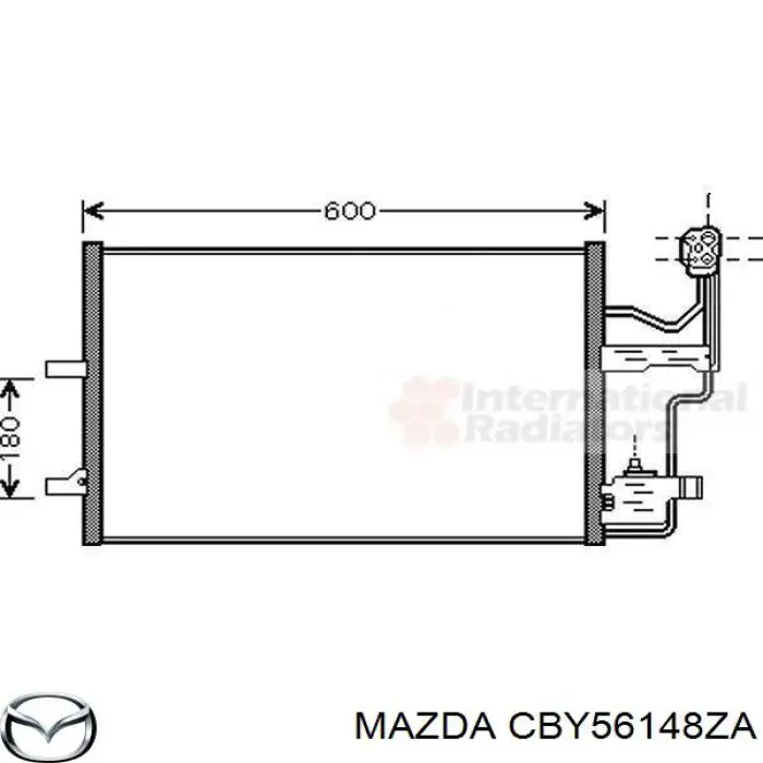 Купить CBY56148ZA Mazda Радиатор системы охлаждения кондиционера