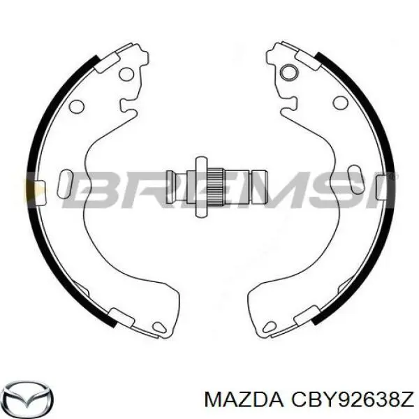Задние барабанные колодки CBY92638Z Mazda