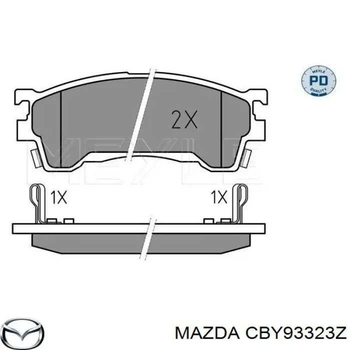 Передние тормозные колодки CBY93323Z Mazda