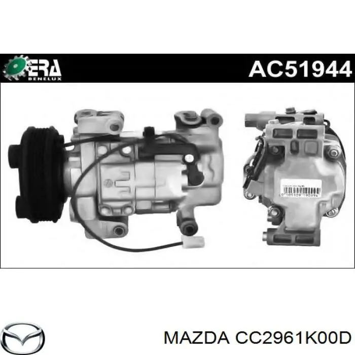 CC2961K00D Mazda компрессор кондиционера
