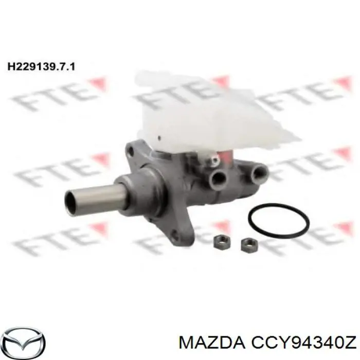 Цилиндр главный тормоза (гидротормозов) Mazda CCY94340Z цена, от 117.20 USD