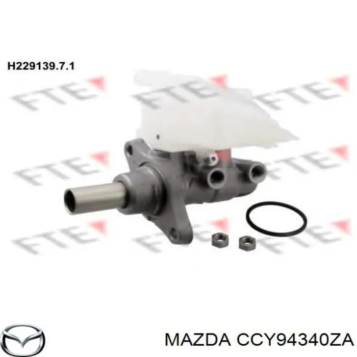 CCY94340ZA Mazda цилиндр тормозной главный