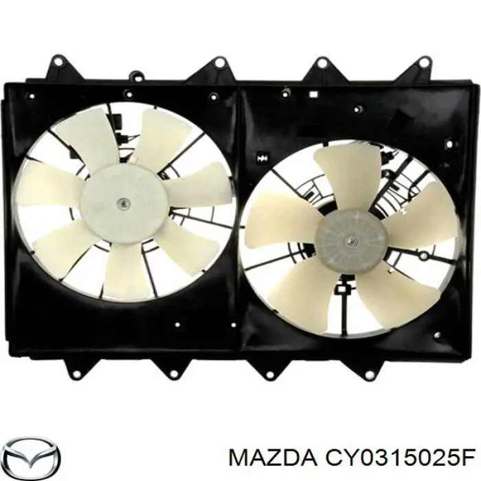 Compre CY0315025F Mazda Ventilador elétrico de esfriamento montado (motor + roda de aletas)