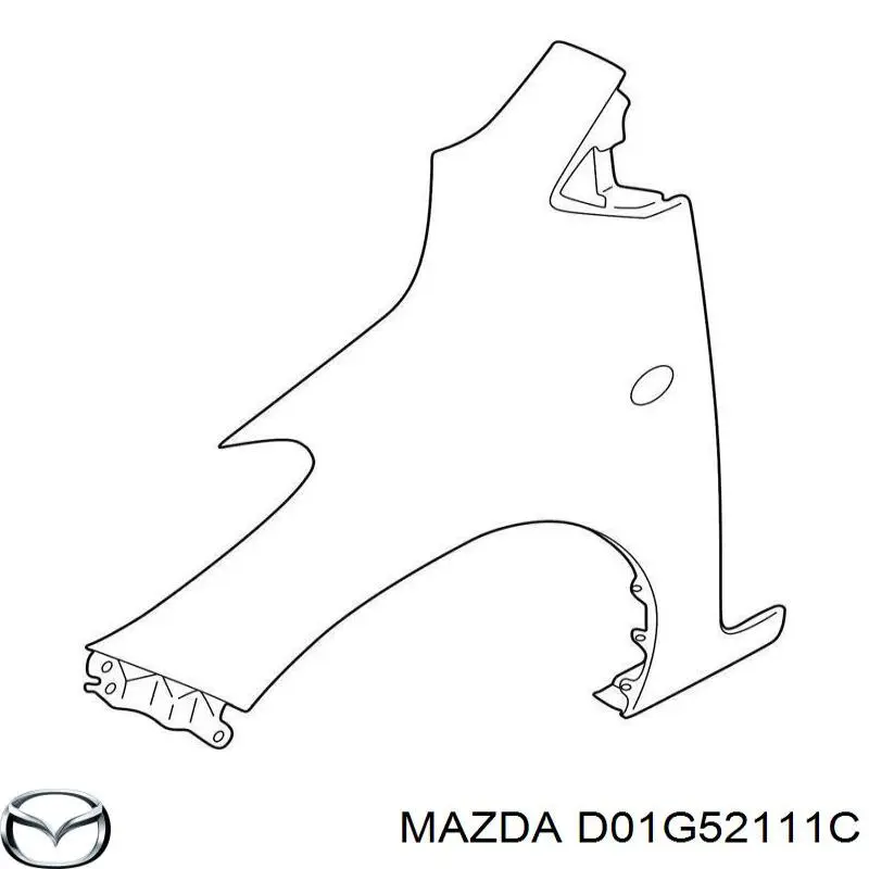 D01G52111C Mazda крыло переднее правое
