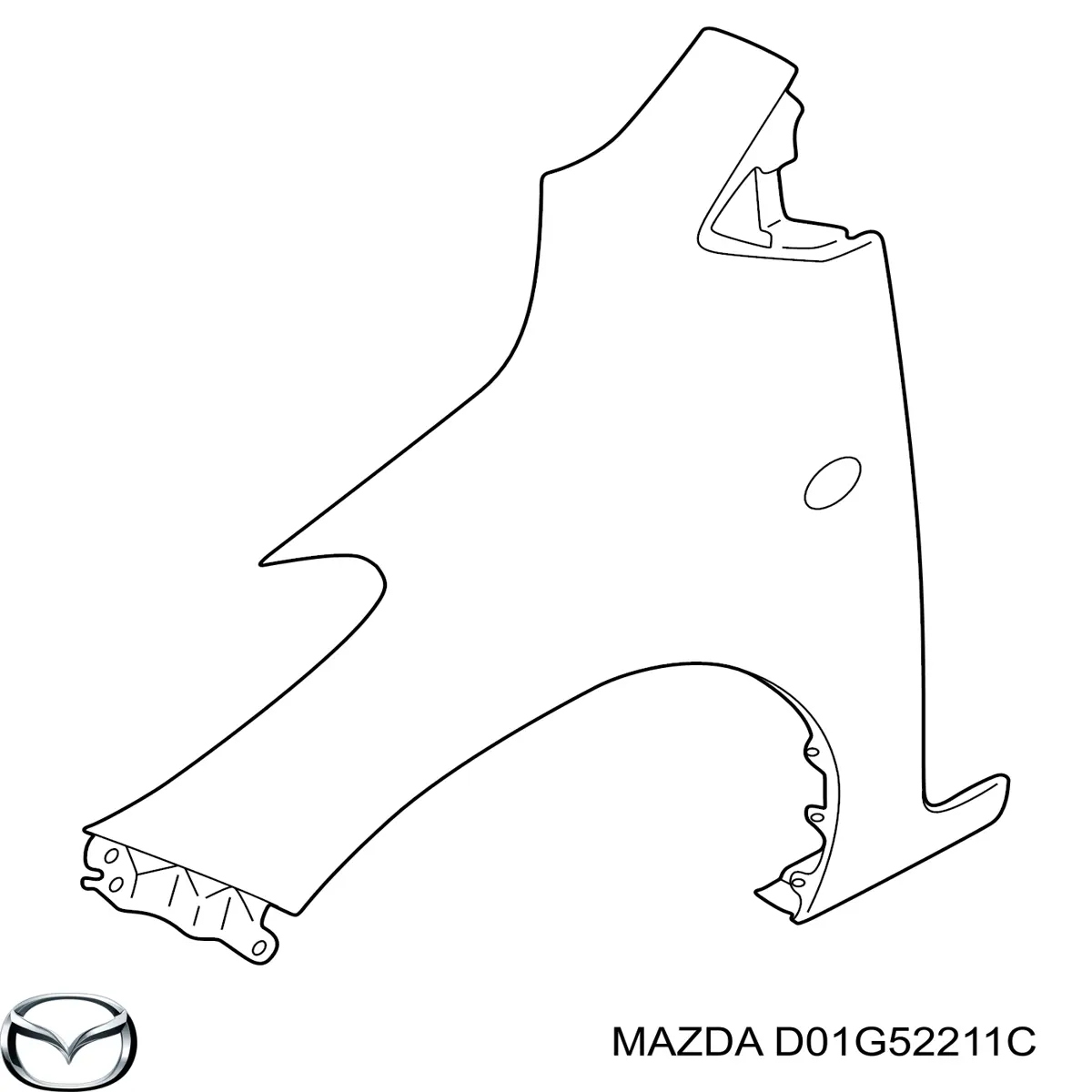 Крыло переднее левое D01G52211C Mazda