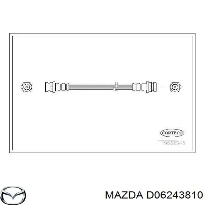 Шланг тормозной задний правый на Mazda Demio DW