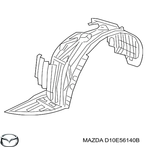 Подкрылок крыла переднего левый Mazda D10E56140B