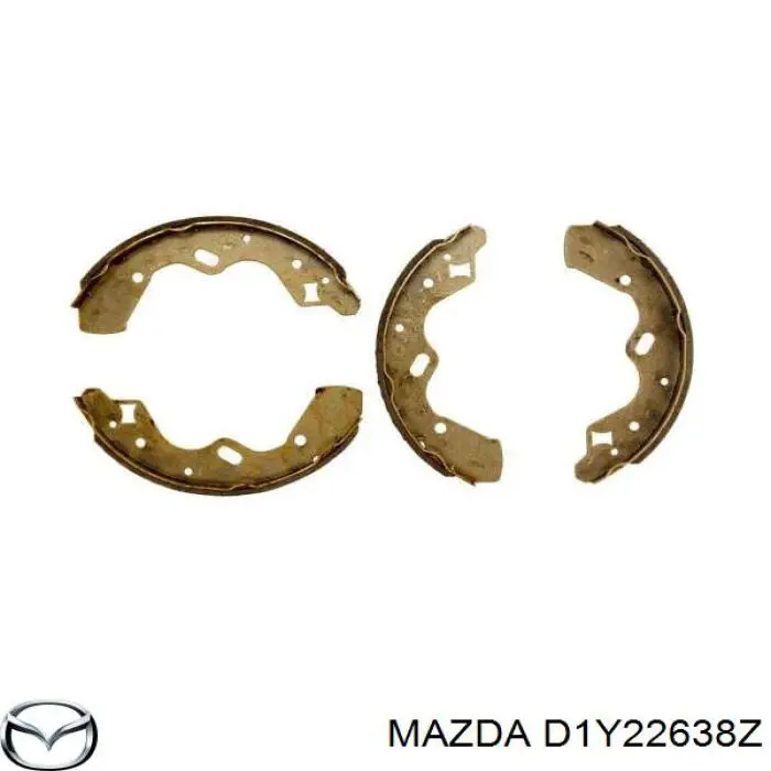 Задние барабанные колодки D1Y22638Z Mazda