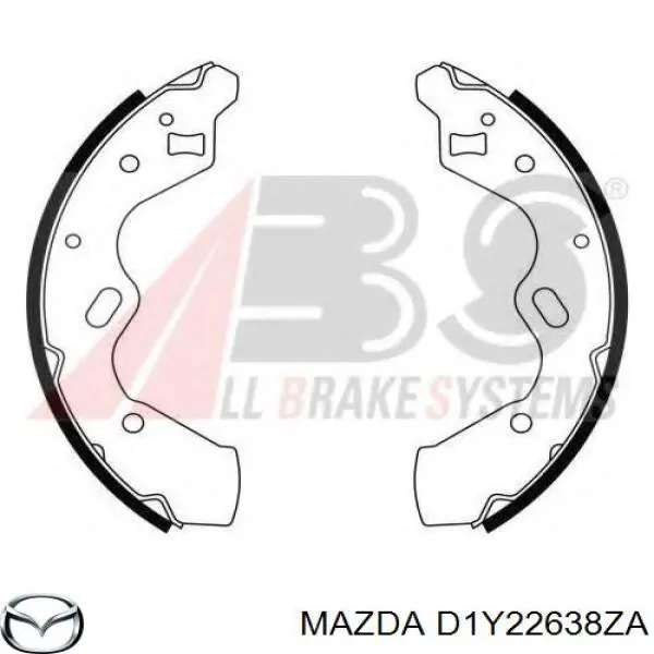 D1Y22638ZA Mazda Барабанные тормозные колодки