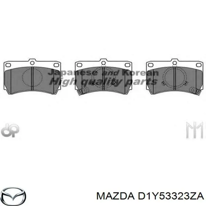 D1Y53323ZA Mazda колодки тормозные передние дисковые