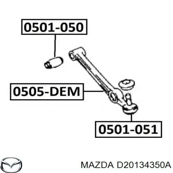 Рычаг передней подвески левый D20134350A Mazda