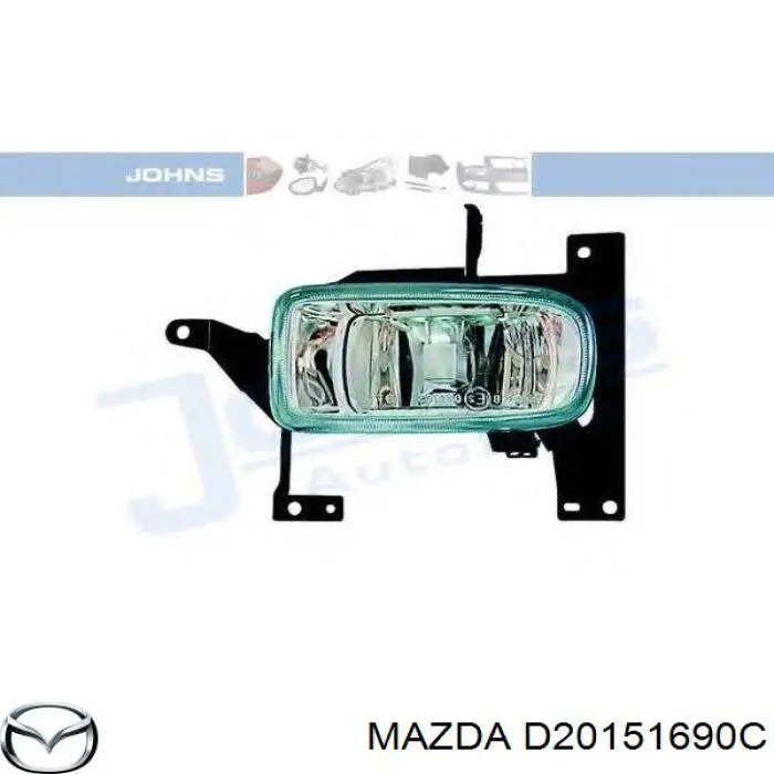 Фара противотуманная левая D20151690C Mazda