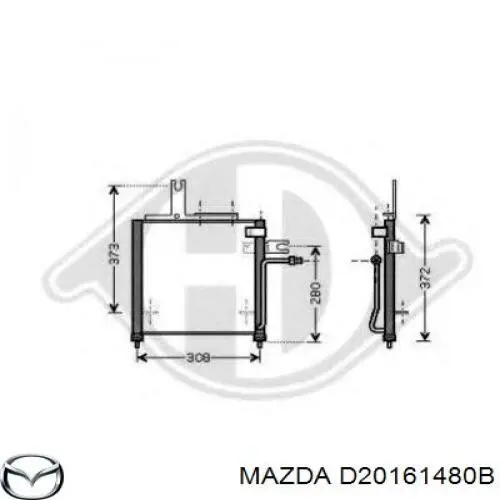 Конденсатор кондиционера Mazda D20161480B цена, от 72.51 USD