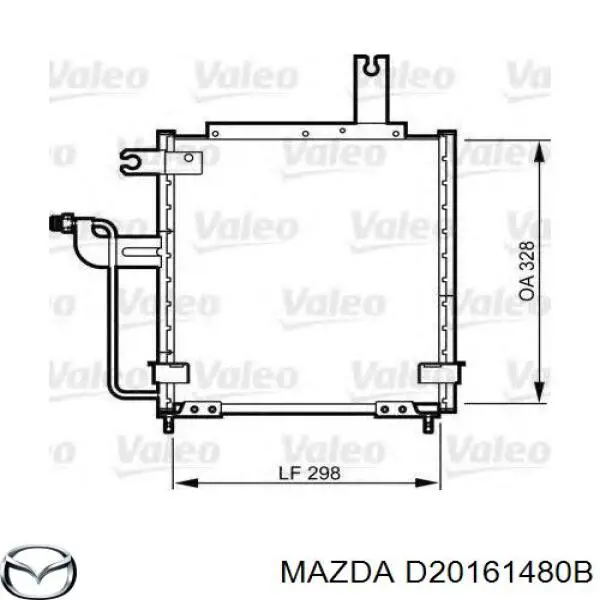 Купить D20161480B Mazda Радиатор системы охлаждения кондиционера
