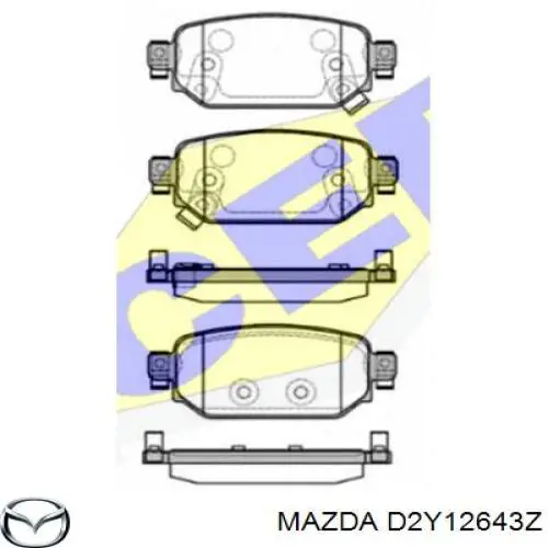 Колодки дисковые  Mazda D2Y12643Z цена, от 26.72 USD