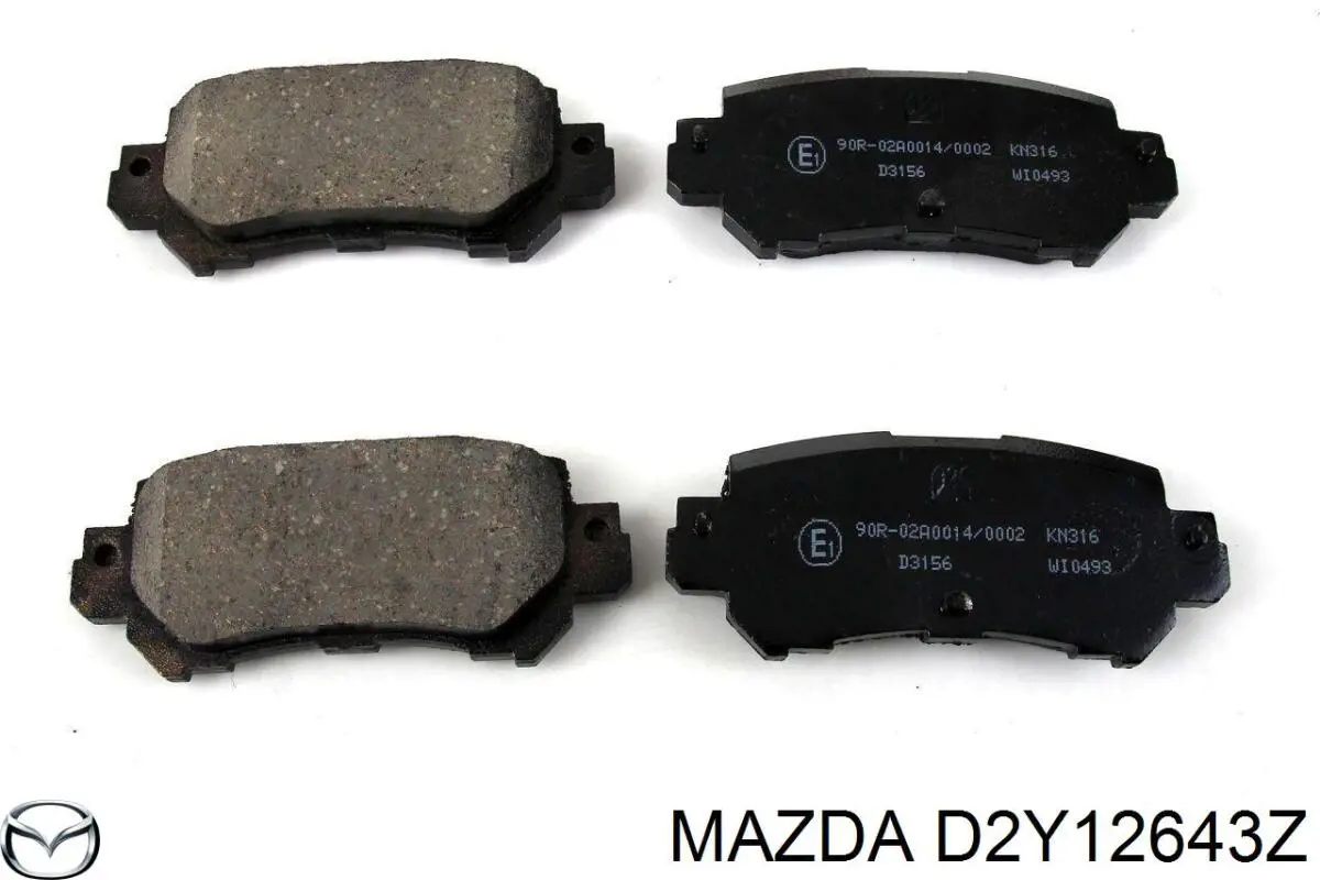 D2Y12643Z Mazda Колодки тормозные дисковые комплект