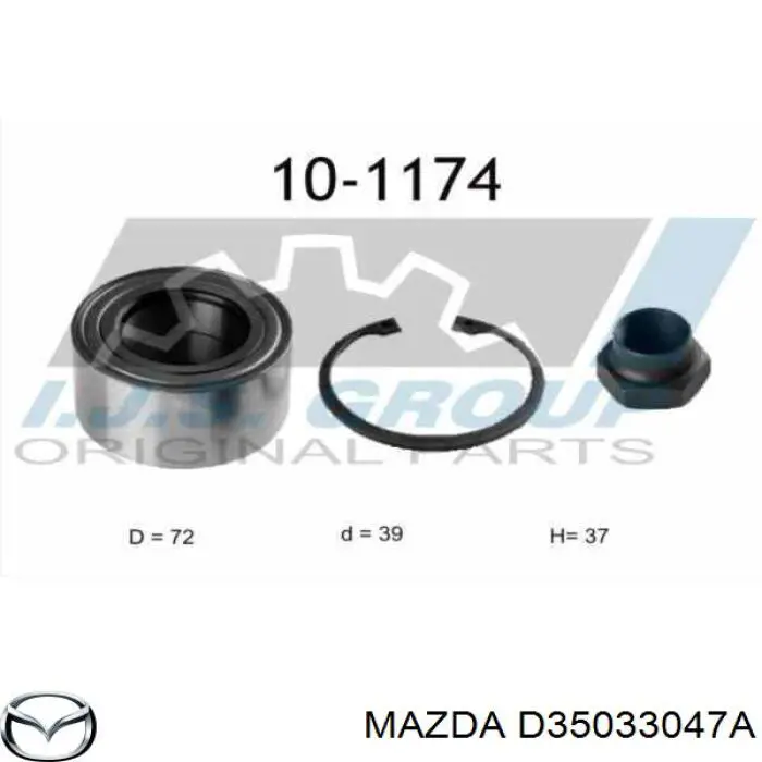 D35033047A Mazda подшипник ступицы передней