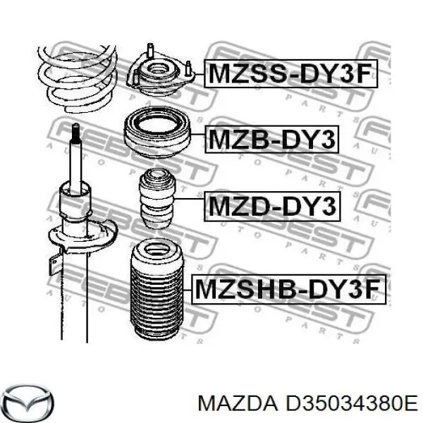 D35034380E Mazda опора амортизатора переднего
