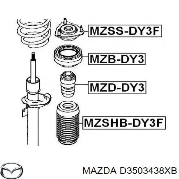 D3503438XB Mazda подшипник опорный амортизатора переднего